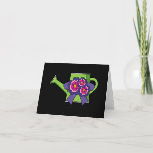 Niedliche Wasserdose mit Blume Bouquet Dankeskarte