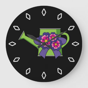 Niedliche Wasserdose mit Blume Bouquet Große Wanduhr