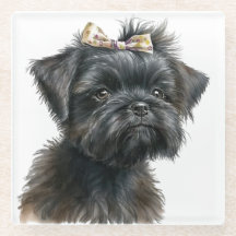 NIEDLICHE WASSERFARBE AFFENPINSCHER PUPPIERHUNDE