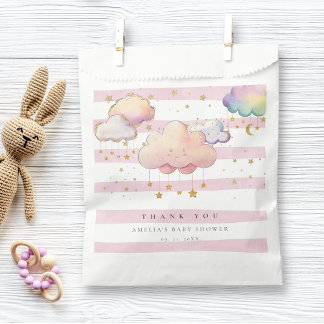 Niedliche Wasserfarbe Cloud Star Baby Girl Dusche  Geschenktütchen