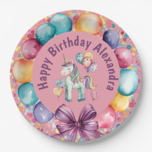 Niedliche Wasserfarbe Einhorn Geburtstag