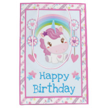 Niedliche Wasserfarbe Einhorn & Regenbogen Geburts