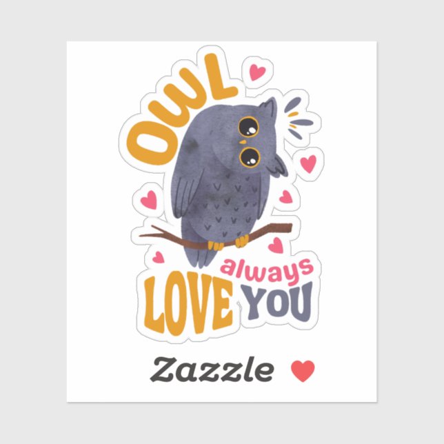 Niedliche Wasserfarbe Graue Liebe Puppe Aufkleber (Blatt)