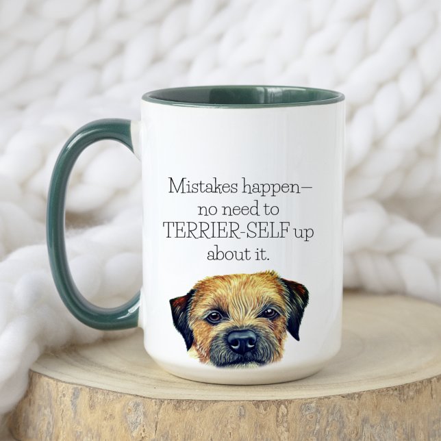Niedliche Wasserfarbe Kanarische Grenze Hunde Humo Tasse (Front)