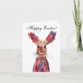 Niedliche Wasserfarbe Kaninchen Bunny Hare Osterbl Dankeskarte