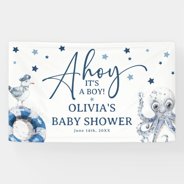 Niedliche Wasserfarbe Kinderdusche Banner (Horizontal)
