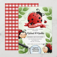 Niedliche Wasserfarbe Ladybug Käfer Insektendusche