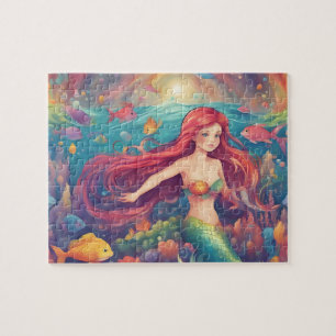 Niedliche Wasserfarbe Mermaid
