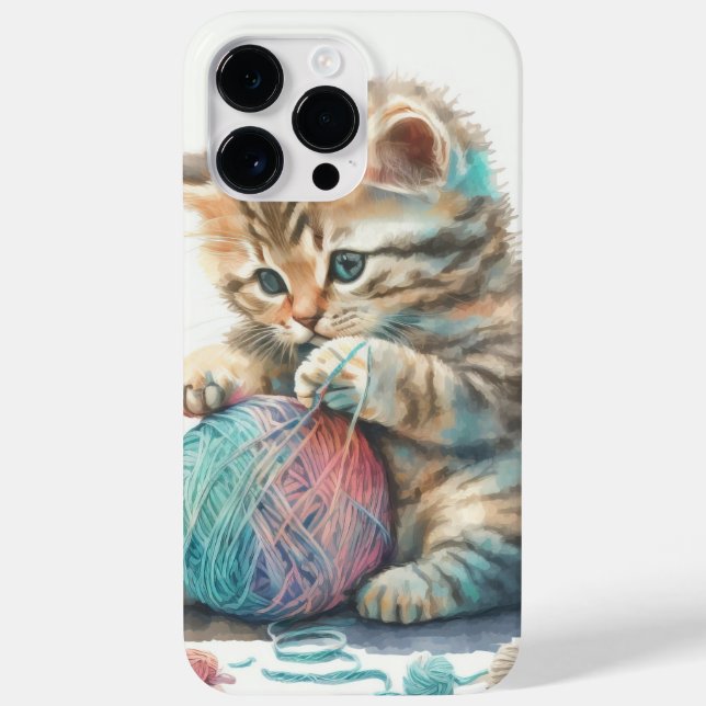 NIEDLICHE WASSERFARBE MIT BALL Case-Mate iPhone 14 PRO MAX HÜLLE (Rückseite)