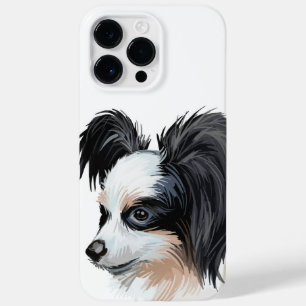 NIEDLICHE WASSERFARBE PAPILLON-SCHWARZ-WEISSE HUND Case-Mate iPhone 14 PRO MAX HÜLLE