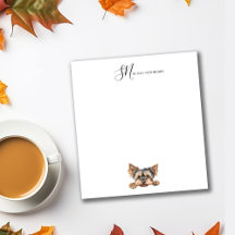 Niedliche Wasserfarbe Peeking Yorkie Personalisier