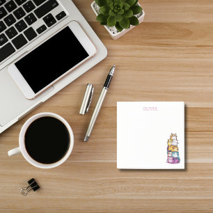 Niedliche Wasserfarbe Personalisierte Katze Liebha Post-it Klebezettel