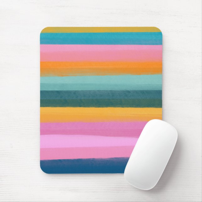 Niedliche Wasserfarbe Pinselstriche Striche Mousepad (Mit Mouse)