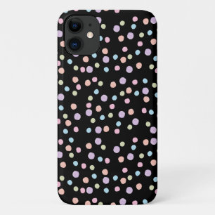 Niedliche Wasserfarbe Polka Dot farbiges Schwarzes Case-Mate iPhone Hülle