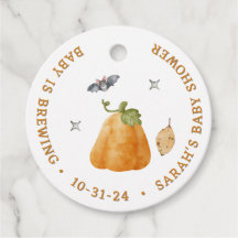 Niedliche Wasserfarbe Pumpkin Bat Fall Babydusche