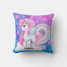 Niedliche Wasserfarbe Regenbogen Einhorn Personali