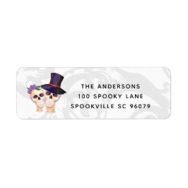Niedliche Wasserfarbe Skelett Couple Halloween