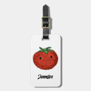 Niedliche Wasserfarbe Tomaten Gepäckanhänger