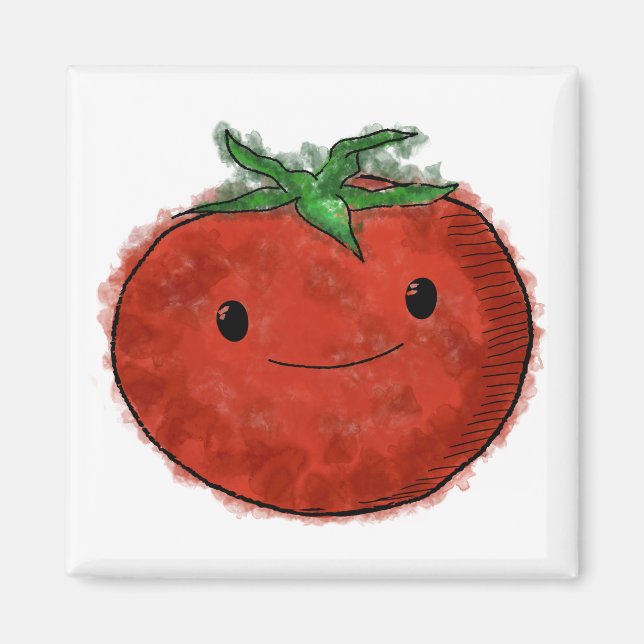 Niedliche Wasserfarbe Tomaten Magnet (Vorne)