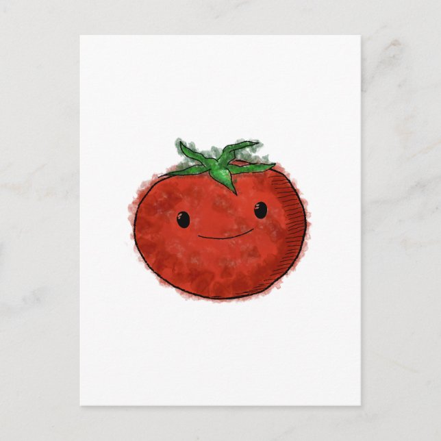 Niedliche Wasserfarbe Tomaten Postkarte (Vorderseite)