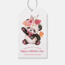 Niedliche Wasserfarbe Tropische Panda Kinder Valen