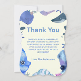 Niedliche Wasserfarbe Untersee Dankeskarte