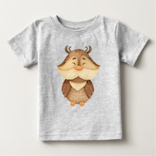 Niedliche Wasserfarbe Vogelwelt Natur Kunst Baby T-shirt