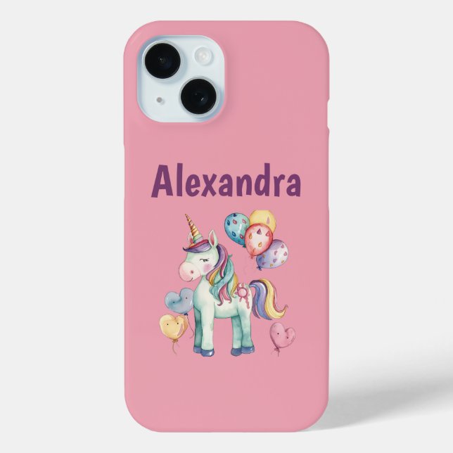 Niedliche Wasserfarben Einhorn Case-Mate iPhone Hülle (Rückseite)