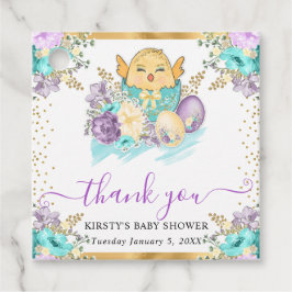 Niedliche Wasserfarben Floral Chick and Eggs Baby  Geschenkanhänger