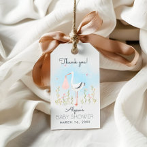 Niedliche Wasserfarben Stork Babydusche