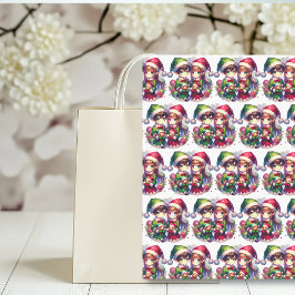 Niedliche Wasserfarbenanime - Elfen Weihnachten Seidenpapier