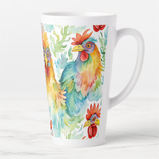 Niedliche Wasserfarbene Hühner Milchtasse