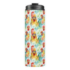 Niedliche Wasserfarbene Hühner Thermosbecher