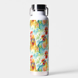 Niedliche Wasserfarbene Hühner Trinkflasche