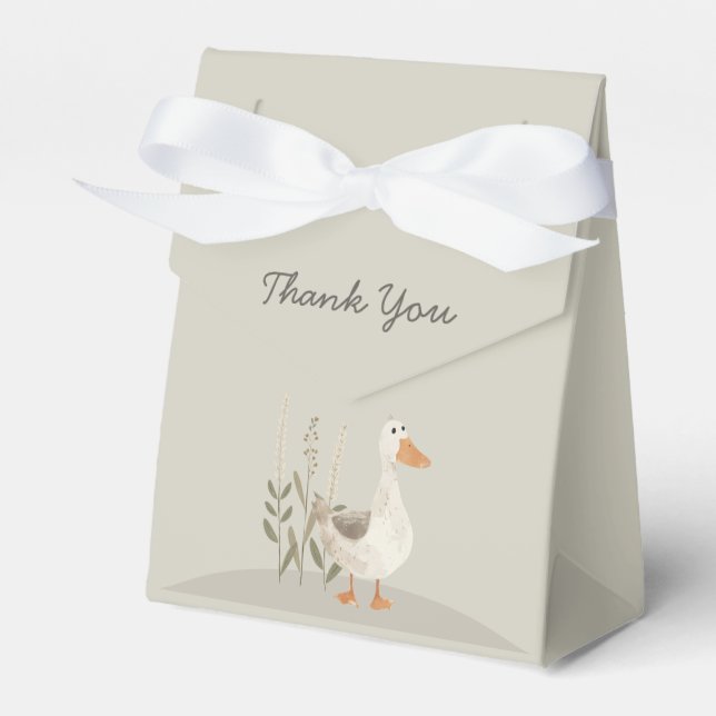 Niedliche Wasserfarbengans - Danke für die Box Geschenkschachtel (Vorderseite)