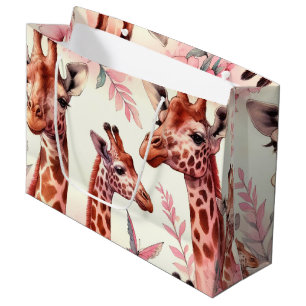 Niedliche WasserfarbenGiraffe Große Geschenktüte