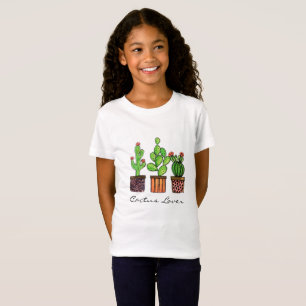 Niedliche Wasserfarbenkaktus in Töpfen T-Shirt