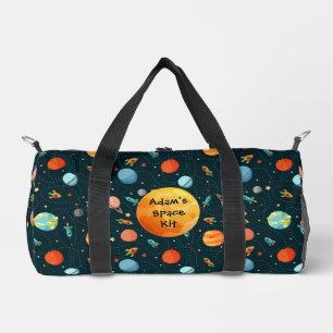 Niedliche Wasserfarbenraumplaneten Raketen betäube Duffle Bag