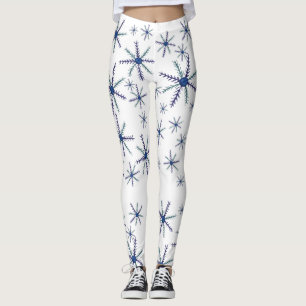 Niedliche Wasserfarbenschneeflocken Leggings