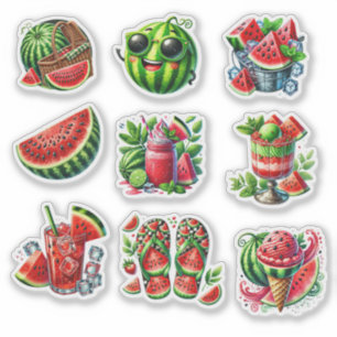 Niedliche Wassermelone Aufkleber