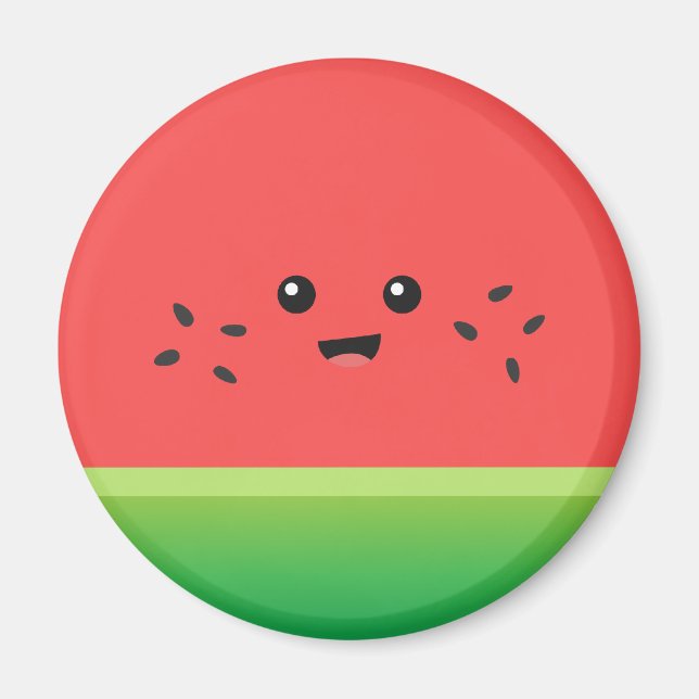 Niedliche Wassermelone, glücklich und fröhlich Magnet (Vorne)