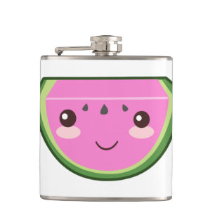 Niedliche Wassermelone-Illustration Flachmann