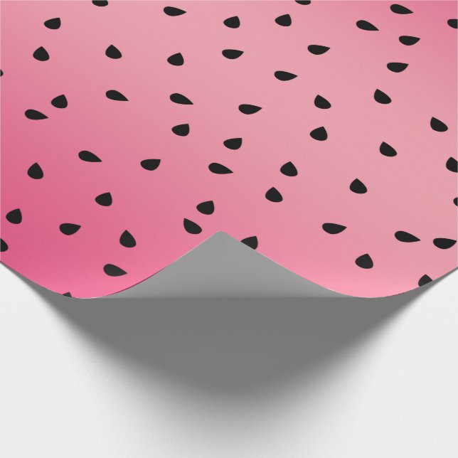 Niedliche Wassermelone Rosa Geschenkpapier (Ecke)