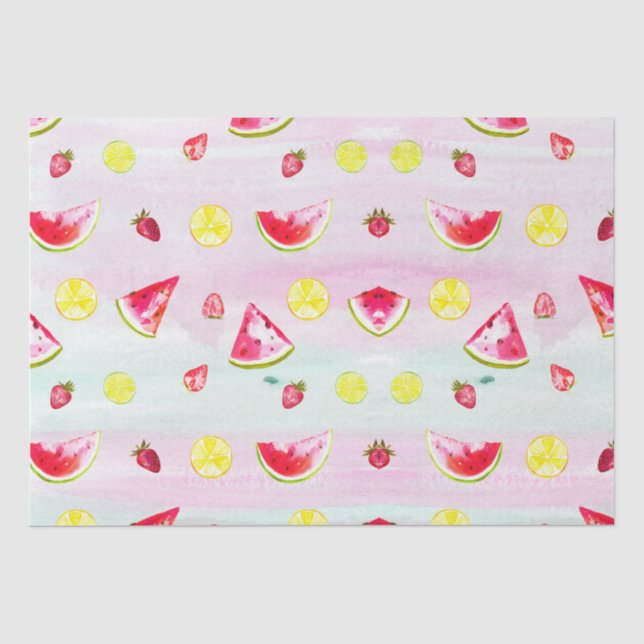 Niedliche Wassermelone Summer Fruit Baby Dusche Seidenpapier (Vorderseite)