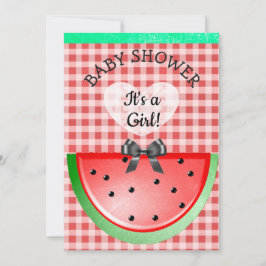 Niedliche Wassermelone Themed Girl's Baby Dusche Einladung