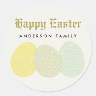 NIEDLICHE WEICHE SUBTLE PASTEL EASTER EIER PERSONA RUNDER AUFKLEBER