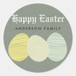 NIEDLICHE WEICHE SUBTLE PASTEL EASTER EIER PERSONA RUNDER AUFKLEBER