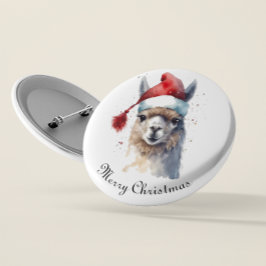 Niedliche Weihnachten Alpaca, Brauch Button