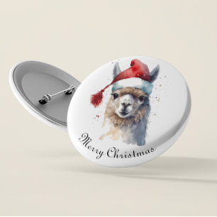 Niedliche Weihnachten Alpaca, Brauch Button
