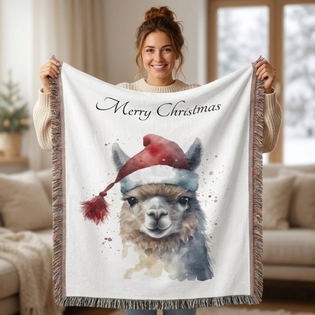 Niedliche Weihnachten Alpaca, Brauch Decke (Von Creator hochgeladen)